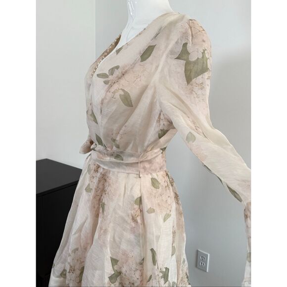 Zimmermann Balance Floral Linen-Silk Minidress AU 4 / US size 12 - Picture 14 of 16